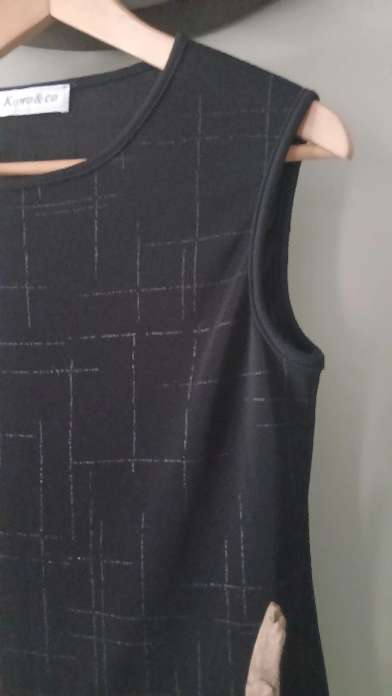 Blusa sin mangas negro plateado Kipro & co – Talla 42 – Fabricado en Francia – photo 4